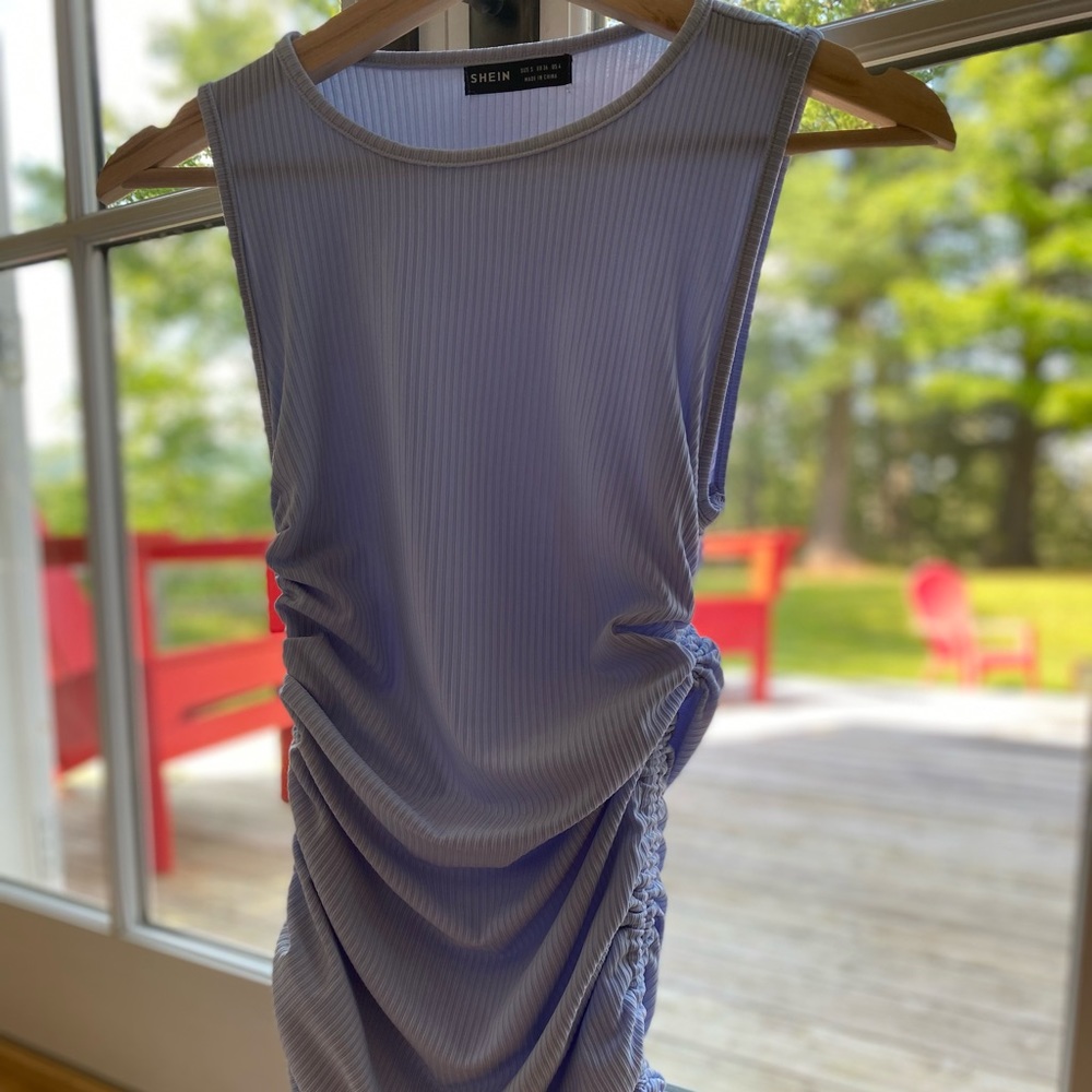 Blue draw string tight dress. From shien - Picture 2 of 4